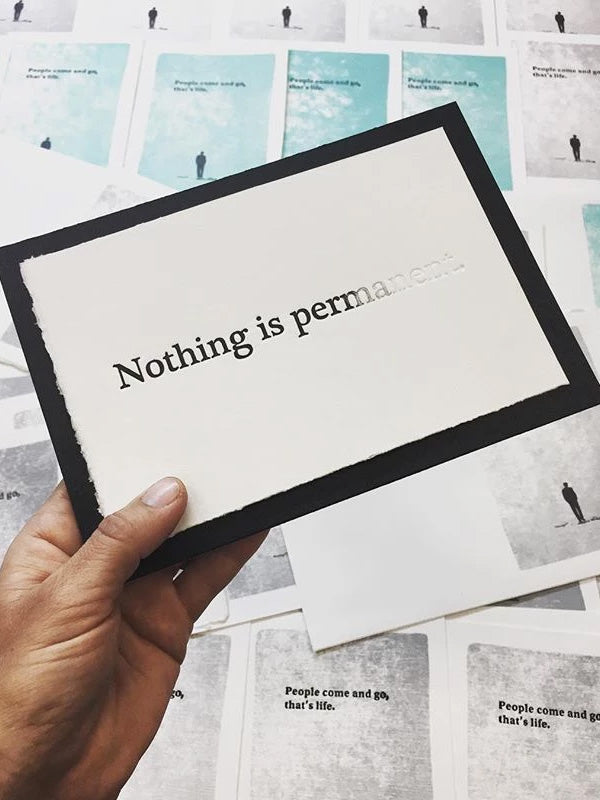 Nothing is permanent ...